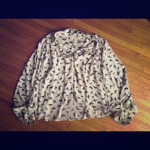 Bird Button Down Cape